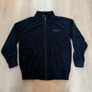 VTG Southpole Baggy Velour Track Jacket‎ Jesse Pinkman Y2K Skater Black Sz Large